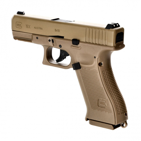 Glock - Pistolet wiatrówka Glock 19X blowback 4,5 mm coyote BB CO2