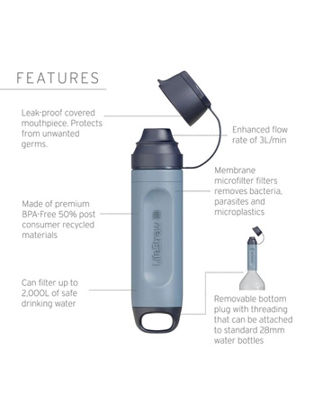 Filtr do wody LifeStraw Peak Series Solo - Blue Raspberry