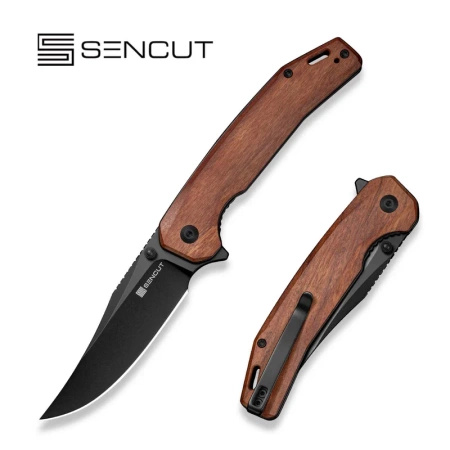 Sencut - Nóż składany Vornix Guibourtia Wood, Black 9Cr18MoV (S25038-3)