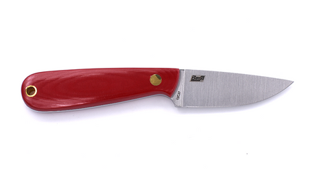Nóż Brisa Necker 70 Flat - Red Micarta - Skórzana pochwa