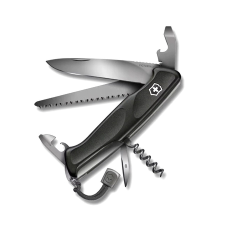 Victorinox - Scyzoryk wielofunkcyjny Ranger 55 - 10 funkcji - Onyx Black - 0.9563.C31P