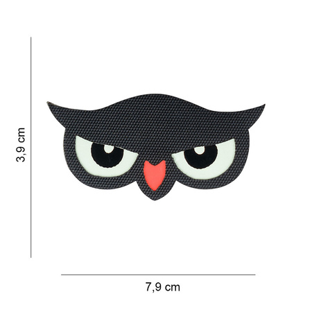 101INC - Naszywka świecąca - Laser Cut Patch Owl Eyes glow in the dark