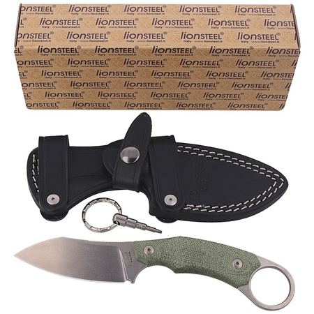 Nóż LionSteel H1 Karambit Canvas Green, Stone Washed Blade (H1 CVG)