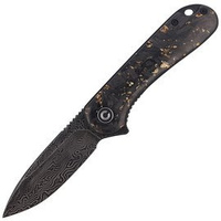 Nóż CIVIVI Elementum Flipper Shredded Carbon Fiber / Golden Shred, Black Damascus (C907C-DS1)