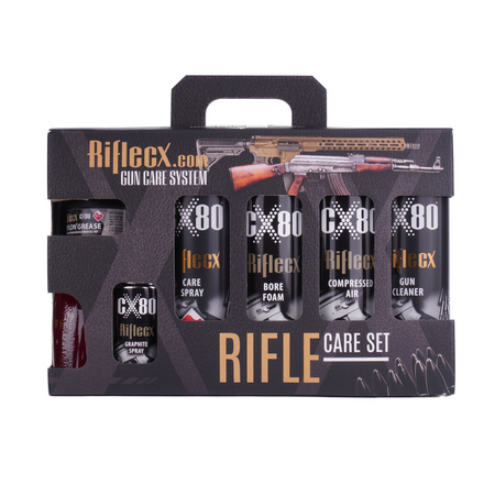 RifleCX - Zestaw preparatów do czyszczenia broni długiej Rifle Set - 9 elementów - 90981