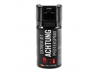 Gaz pieprzowy niemiecki Achtung eXtrem Jet 15% OC 40 ml - strumień
