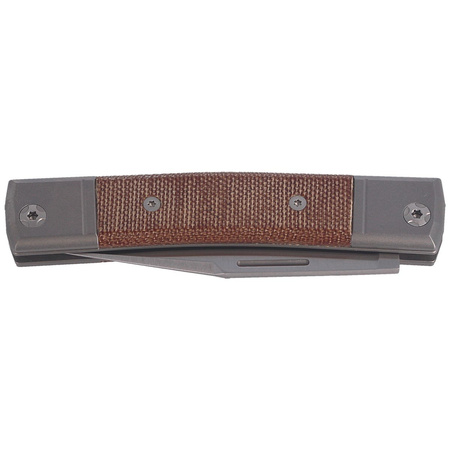 Nóż składany LionSteel bestMAN Natural Canvas Micarta, Clip Blade (BM1 CVN)