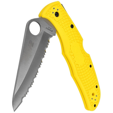 Nóż składany Spyderco Pacific Salt 2 FRN Yellow, Spyder H2 (C91SYL2)