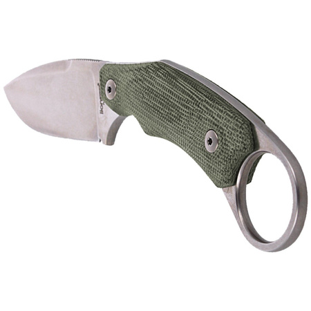 Nóż LionSteel H2 Karambit Canvas Green, Stone Washed Blade (H2 CVG)