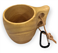 Atom Outdoors Finland - Kubek Kuksa drewniana z otworami na palce - XL