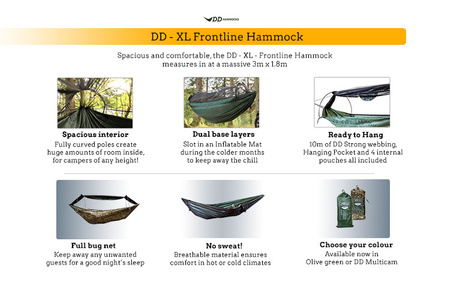 Hamak DD Hammocks Frontline XL - Olive