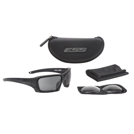 ESS - Okulary taktyczne Rollbar Contract Subdued Logo Kit - Czarny - Clear / Smoke Gray - EE9018-02