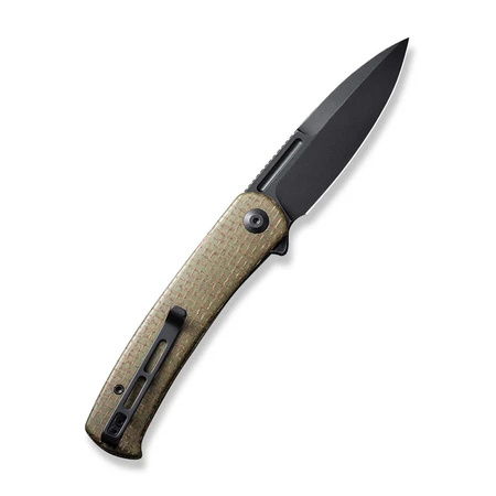 Nóż składany Civivi Caetus Green Burlap Micarta, Black Stonewashed 14C28N (C21025C-3)