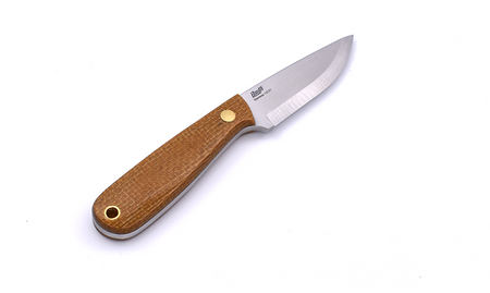 Nóż Brisa Necker 70 Sc - Mustard Micarta - Pochwa Skórzana