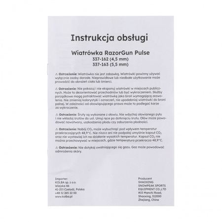 RazorGun - Wiatrówka RGun Pulse 5,5 mm polimer