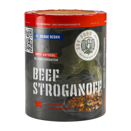 SKYFOOD - Danie samopodgrzewające Stroganoff z kaszą gryczaną 400 g