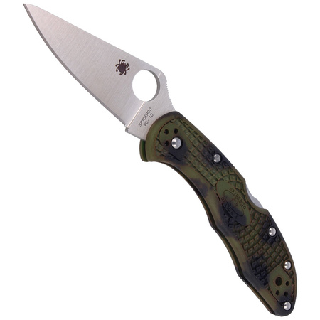 Nóż składany Spyderco Delica 4 FRN ZOME GREEN PLAIN (C11ZFPGR)