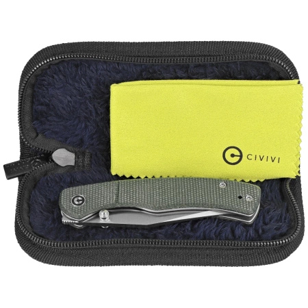 Nóż składany Civivi Clingman Green Canvas Micarta, Black Stonewashed Nitro-V by Taylor Martin Best Damn EDC (C23065-4)