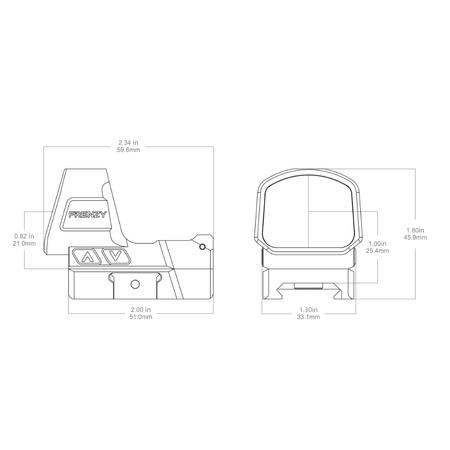 Vector Optics - Kolimator otwarty Frenzy Flex 1x26x32 - GIN - Czarny - SCRD-79