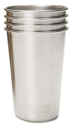 Zestaw 4 kubków stalowych Klean Kanteen  Pint Cup 473 ml Brushed Stainless 4 szt.