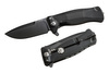 Nóż składany LionSteel SR Flipper Aluminum Black / Black Blade (SR11A BB)
