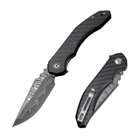 Nóż składany Civivi Bluetick Black G10, Damascus by Bryan Montalvo (C23050-DS2)