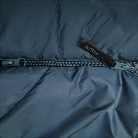Alpinus - Śpiwór Fiber Pro WS 1300 dla praworęcznych - szałwiowy