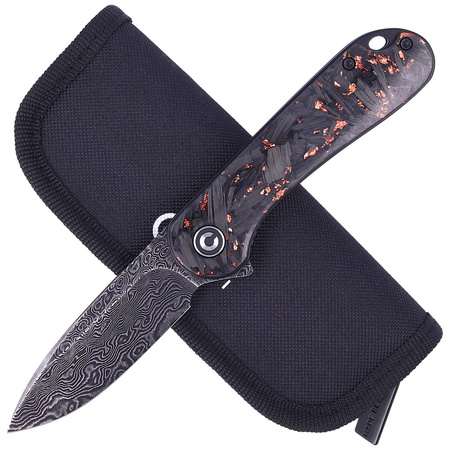 Nóż CIVIVI Elementum Flipper Black/Copper Resin, Damascus (C907C-DS3)