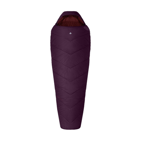 Alpinus - Śpiwór Fiber Pro WS 1100 dla praworęcznych - burgundowy