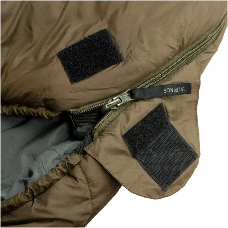 Alpinus - Śpiwór Survival 1300 dla praworęcznych - oliwkowy