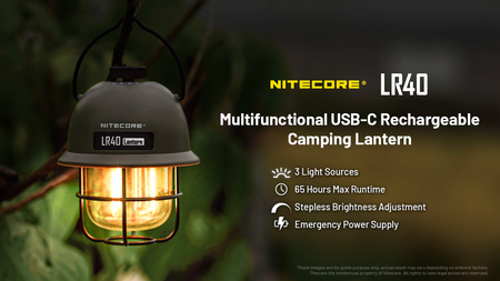 Lampa kempingowa Nitecore LR40 - zielona