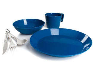 Zestaw naczyń biwakowych - GSI Cascadian 1 Person Table Set - Blue