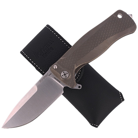 Nóż składany LionSteel SR22 Titanium Bronze, Satin Blade (SR22 B)