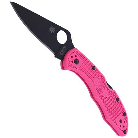 Nóż składany Spyderco Delica 4 FRN Pink, Black Blade Plain (C11FPPNS30VBK)