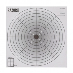 RazorGun - Tarcza strzelecka RGun 14x14 czarny środek - 100 szt