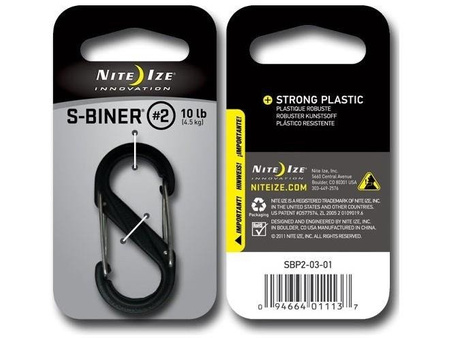 Karabinek Nite Ize - S-Biner #2 - Plastic Black Gate - Czarny