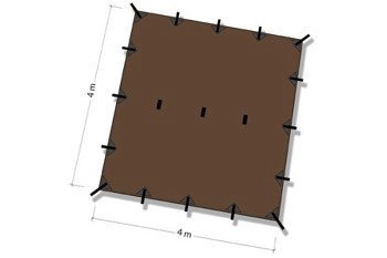 Płachta biwakowa - Tarp 4x4 - DD Hammocks - Coyot Brown