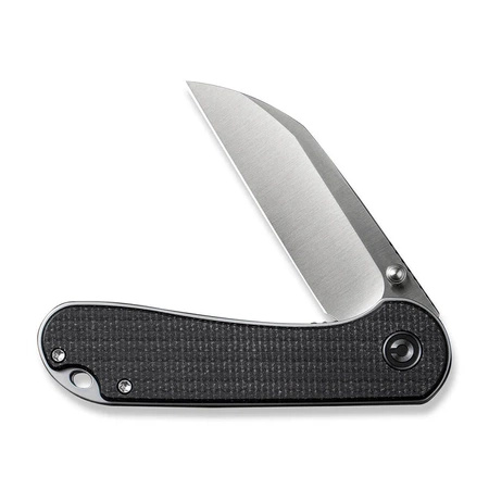 Nóż składany Civivi Elementum Wharncliffe Black Canvas Micarta, Satin Nitro-V (C18062AF-3)