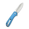 Nóż składany CIVIVI Button Lock Elementum II Blue Aluminium, Satin Nitro-V (C18062PD-2)