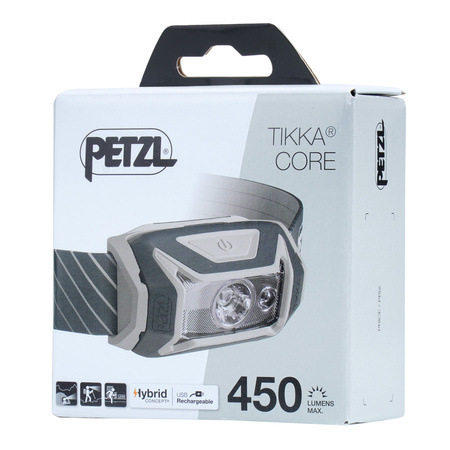 Petzl - Latarka czołowa Tikka Core - 450 lm - Szara