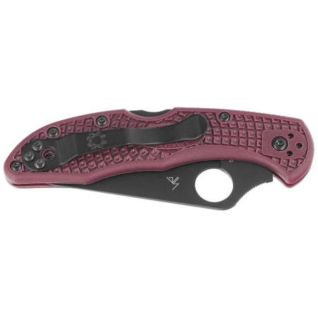 Nóż składany Spyderco Delica 4 Sprint Run Burgundy FRN, Black PD#1 by Sal Glesser (C11BGBKP)