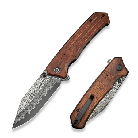 Nóż składany Civivi Tacticorix Guibourtia Wood, Damascus (C23055-DS1)