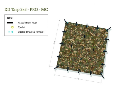 Tarp DD Hammocks 3x3 PRO - MC