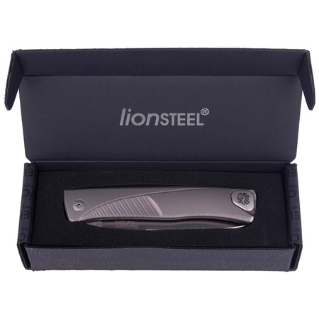 Nóż składany LionSteel Thrill Grey Titanium, Satin M390 by Molletta (TL GY)