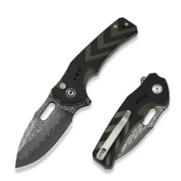 Nóż składany Civivi Vexron Black-Green G10, Damascus (C24066-DS1)