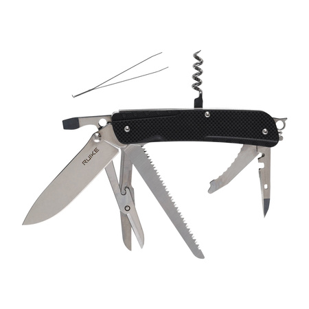 Scyzoryk Ruike LD42-B składany, wielofunkcyjny, czarny