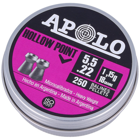 Apolo - Śrut Hollow Point 5.5 mm, 250 szt. 1.15g/18.0gr (19701)