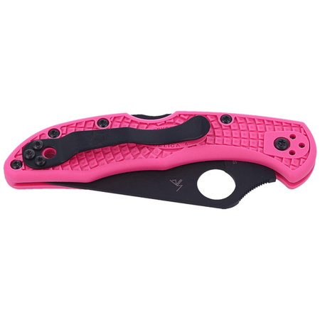 Nóż składany Spyderco Delica 4 FRN Pink, Black Blade Plain (C11FPPNS30VBK)