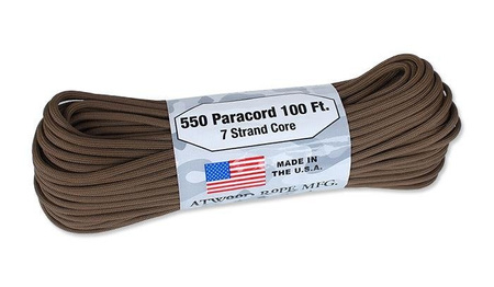 Atwood Rope - Paracord - MIL-SPEC 550-7 - 4 mm - Brązowy - 30,48m
