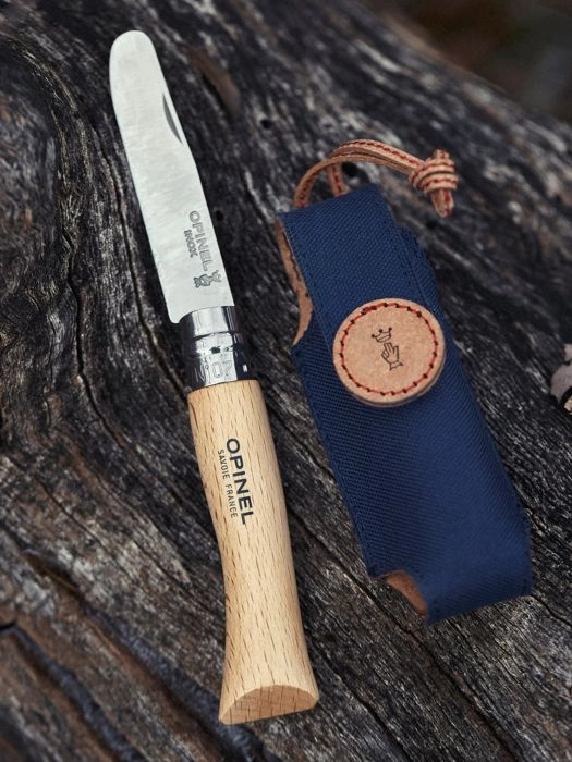 Nóż składany Opinel No8 carbon z etui, 19 cm